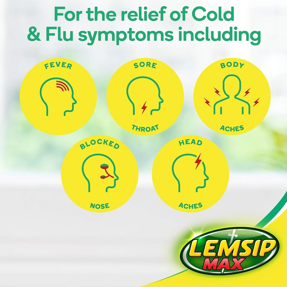 Lemsip Max Cold and Flu Lemon Sachets 10's