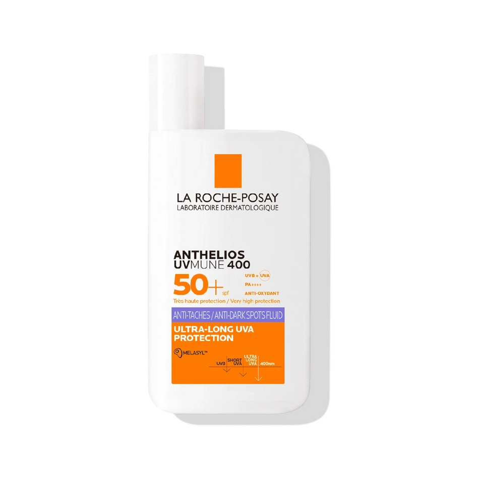 Lumina Pharmacy La Roche-Posay Anthelios UVMUNE 400 Anti-Pigmentation SPF50+ fluid sunscreen bottle
