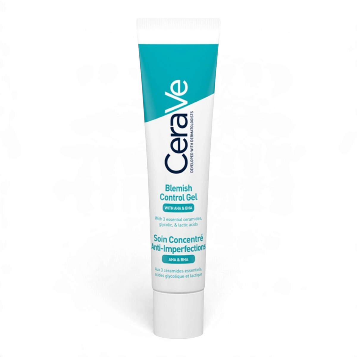Lumina Pharmacy CeraVe Blemish Control Gel 40ml tube with salicylic, glycolic, and lactic acids for blemish-prone skin