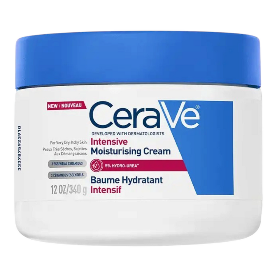 Lumina Pharmacy CeraVe Intensive Moisturising Cream 340g tub for dry, itchy skin with ceramides and urea.