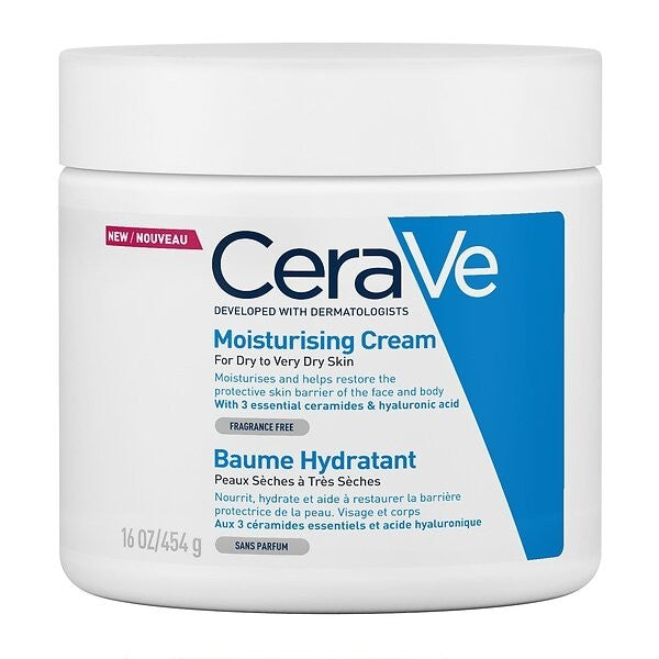 Lumina Pharmacy CeraVe Moisturizing Cream 454g jar for dry to very dry skin with ceramides and hyaluronic acid