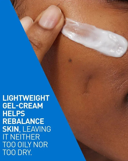 Lumina Pharmacy CeraVe Oil Control Moisturizing Gel Cream applied to skin for a matte, hydrated finish.
