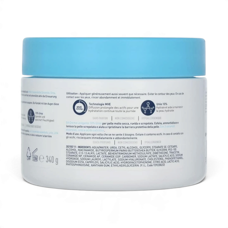 Lumina Pharmacy CeraVe SA Smoothing Cream 340g jar back label with ingredients and usage instructions