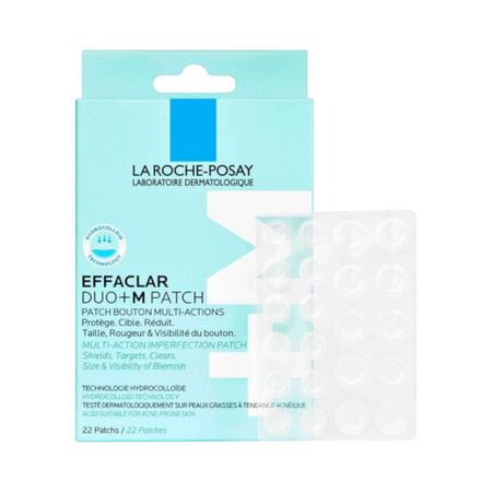 Lumina Pharmacy La Roche-Posay Effaclar Duo+M hydrocolloid blemish patches in light blue and white packaging