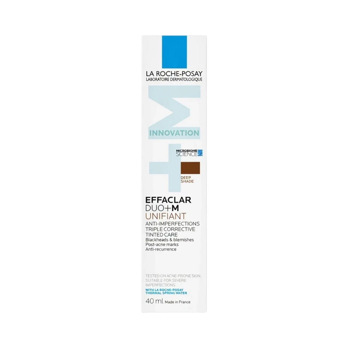 Lumina Pharmacy La Roche-Posay Effaclar Duo+M Unifiant Deep Shade tinted corrective cream for blemish-prone skin