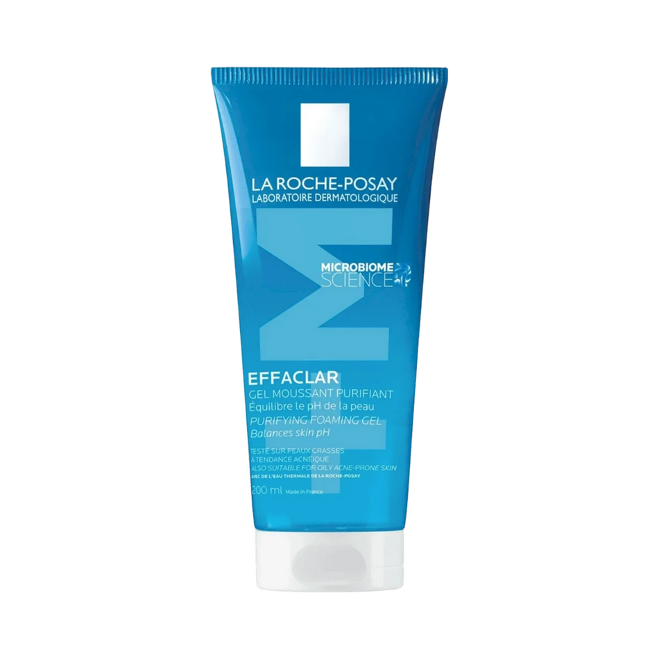 Lumina Pharmacy La Roche-Posay Effaclar Foaming Cleanser +M 200ml for oily and blemish-prone skin in a blue tube