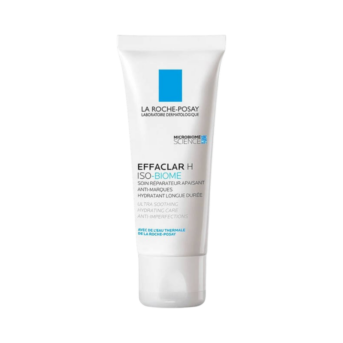 Lumina Pharmacy La Roche-Posay Effaclar H Iso-Biome soothing moisturising cream in a 40ml white squeeze tube