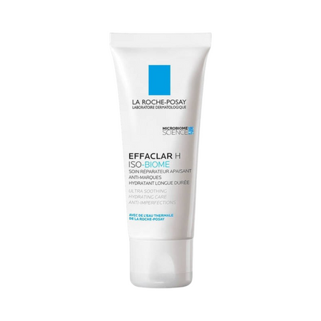 Lumina Pharmacy La Roche-Posay Effaclar H Iso-Biome soothing moisturising cream in a 40ml white squeeze tube