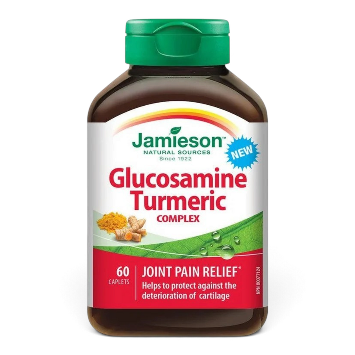 Lumina Pharmacy Jamieson Glucosamine Turmeric Complex bottle with green cap for joint pain and cartilage support