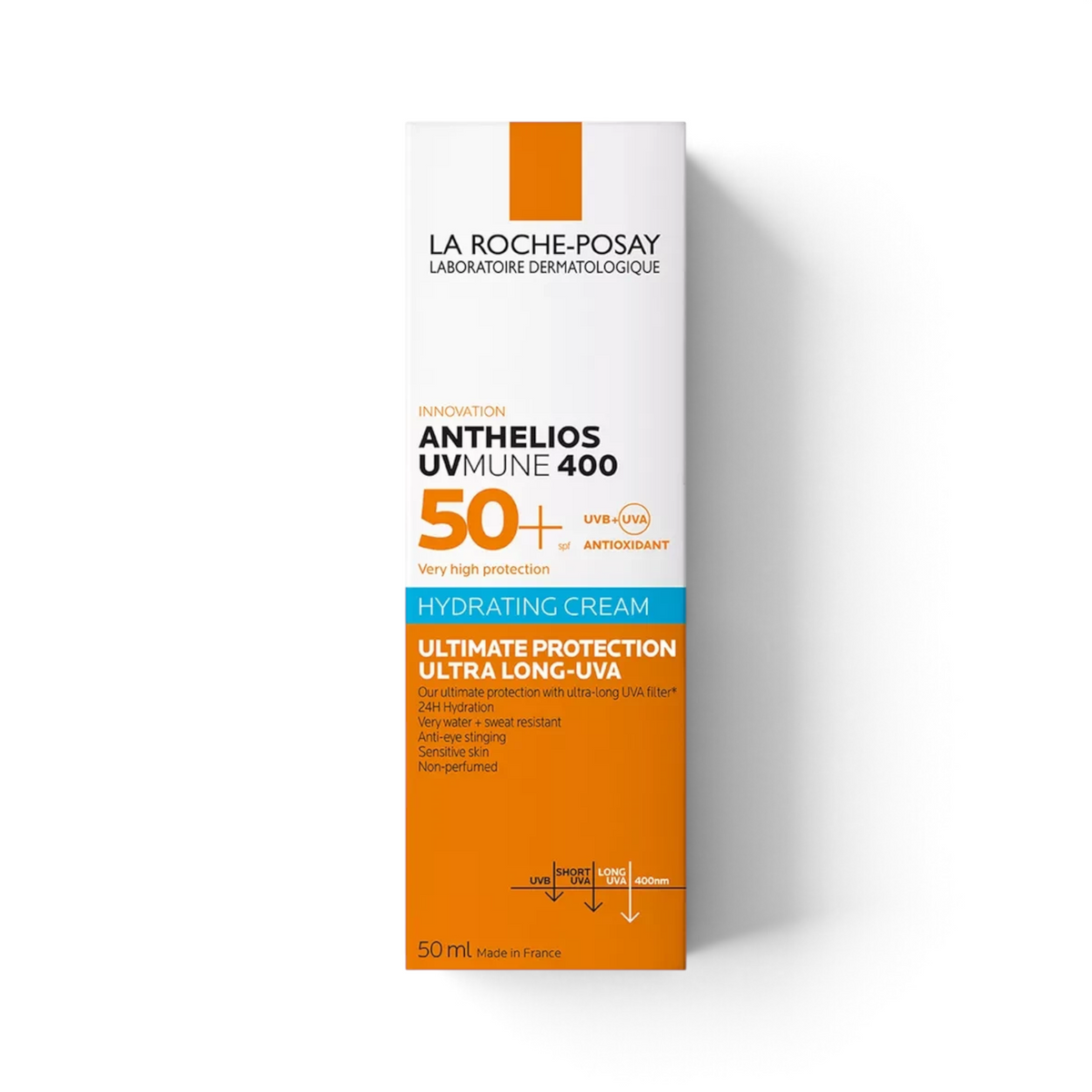 Lumina Pharmacy La Roche-Posay Anthelios UVMune 400 SPF50+ hydrating face cream for sensitive skin in 50ml tube