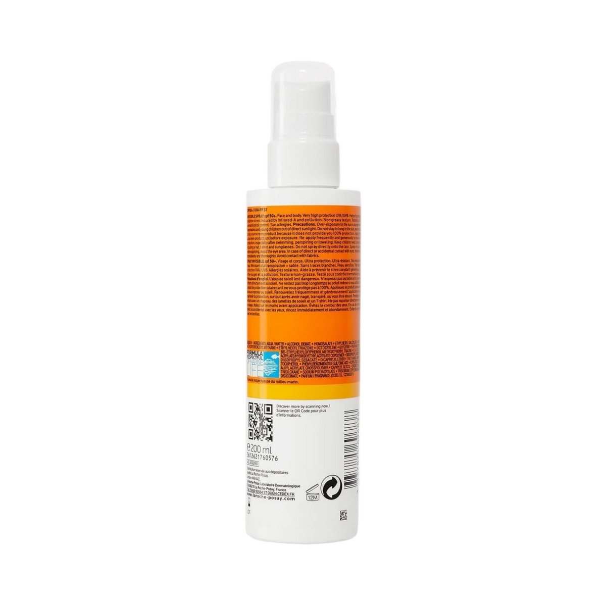 Lumina Pharmacy La Roche-Posay Anthelios Shaka Spray SPF50+ 200ml bottle with orange and white label
