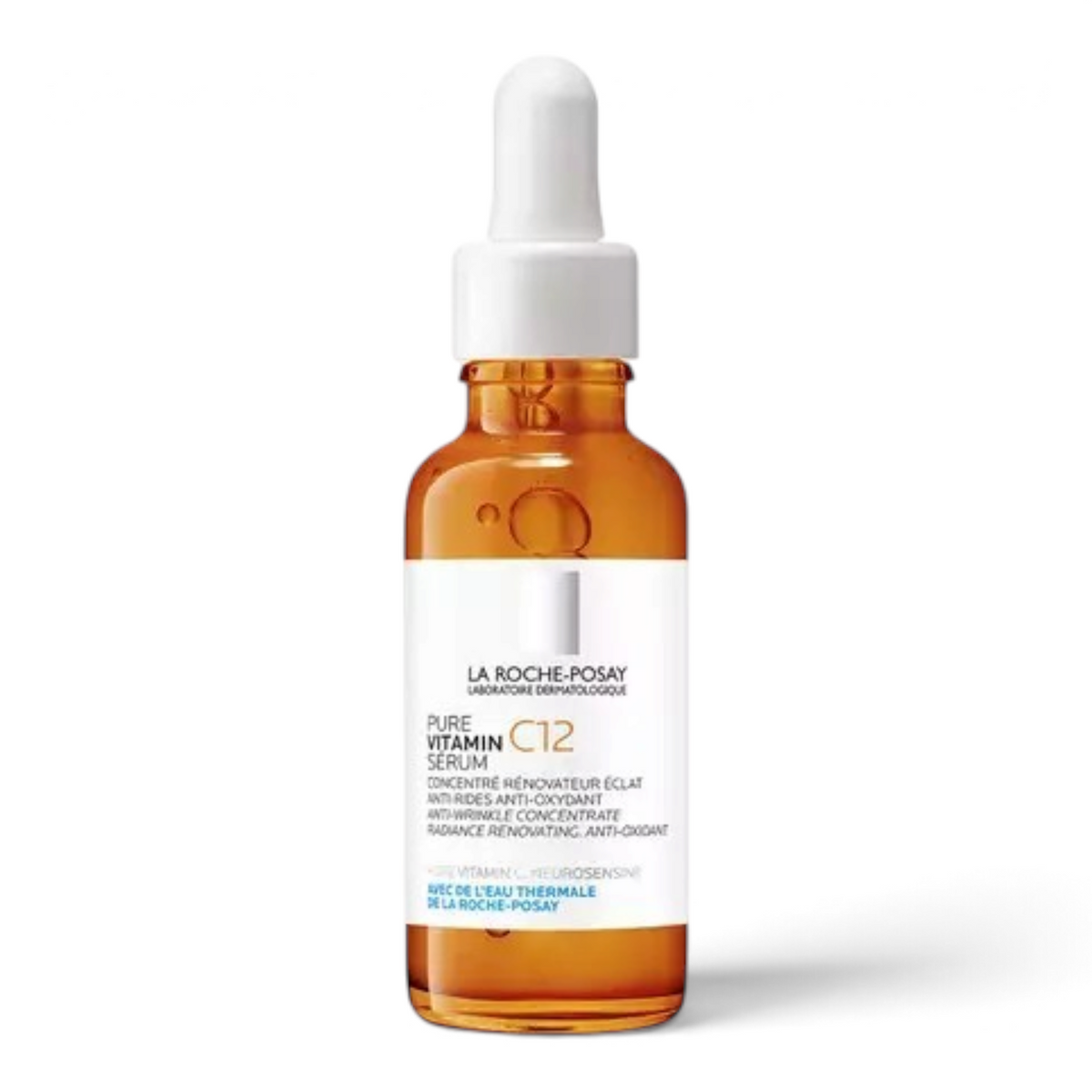 Lumina Pharmacy La Roche-Posay Pure Vitamin C12 brightening serum in an amber glass dropper bottle