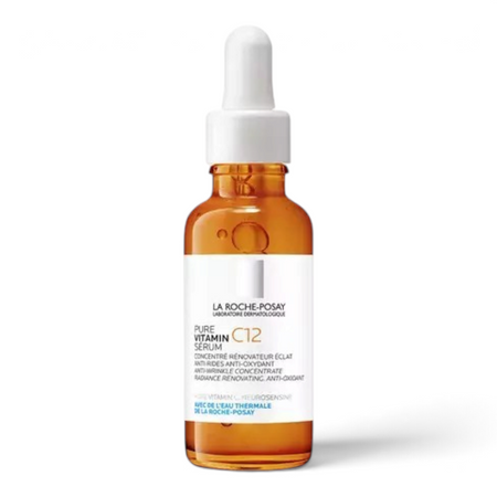 Lumina Pharmacy La Roche-Posay Pure Vitamin C12 brightening serum in an amber glass dropper bottle