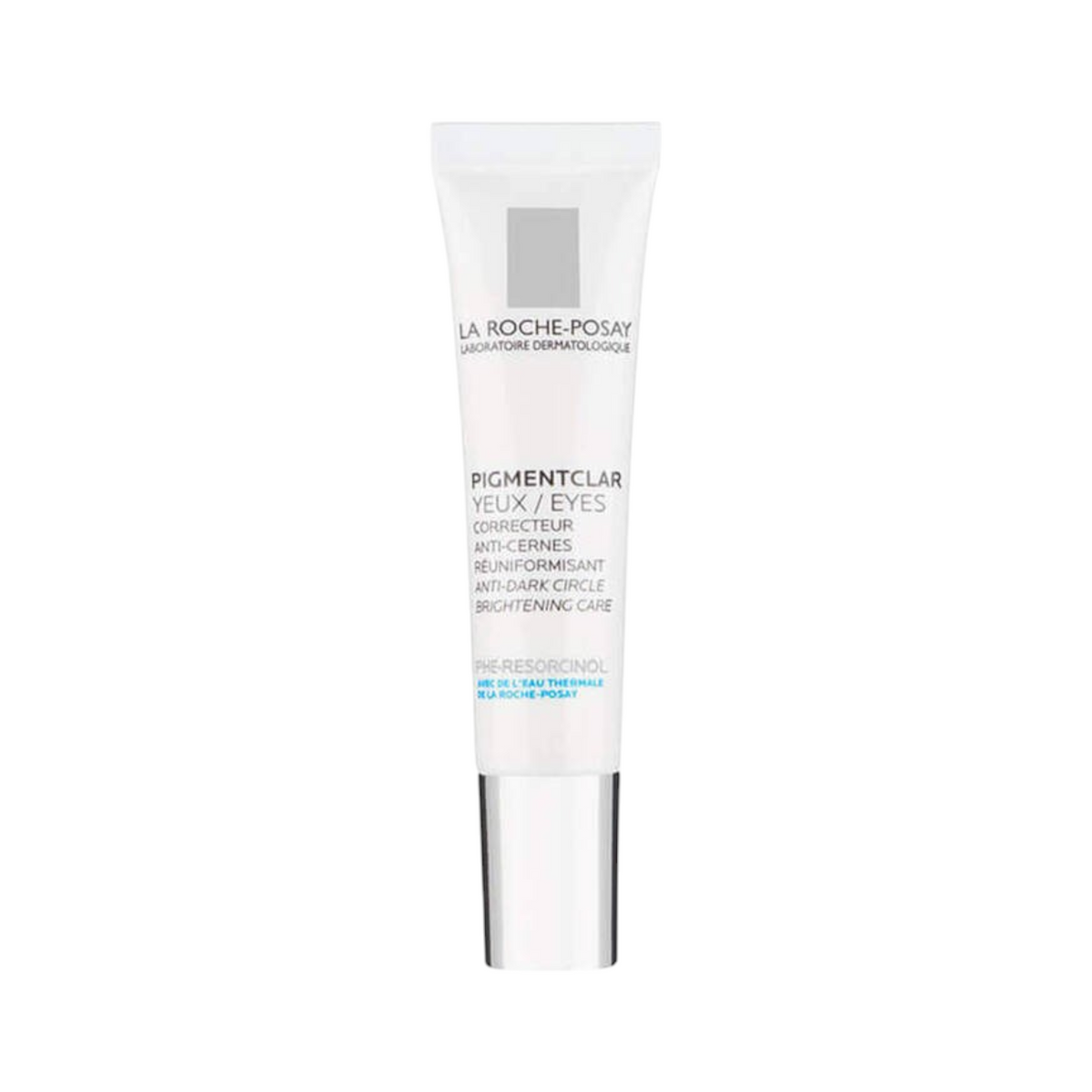 Lumina Pharmacy La Roche-Posay Pigmentclar Eye Cream in a white squeeze tube for brightening dark circles.