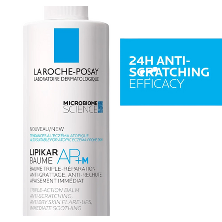 Lumina Pharmacy La Roche-Posay Lipikar Baume AP+M 400ml for dry, sensitive, and eczema-prone skin.